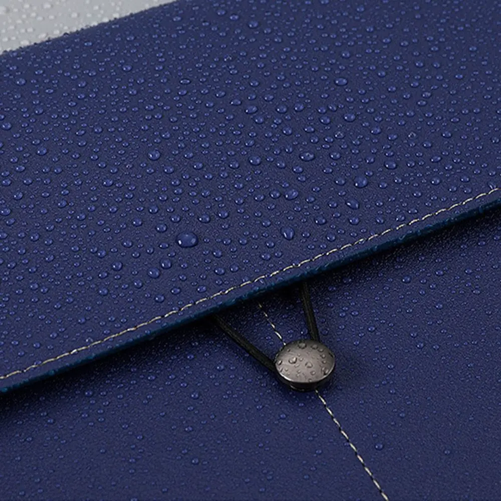 Large Capacity A4 Business Leather Document Bag Simple Waterproof Storage Data Bag Portable Thickened Data Archive Bag School