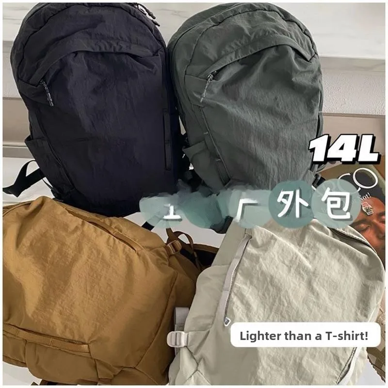 حقيبة ظهر خفيفة الوزن مقاومة للماء للمشي لمسافات طويلة، حقيبة محايدة بحمالتين للكتف سعة 4 لتر، بأسلوب بريطاني وإغلاق بسحاب، ...