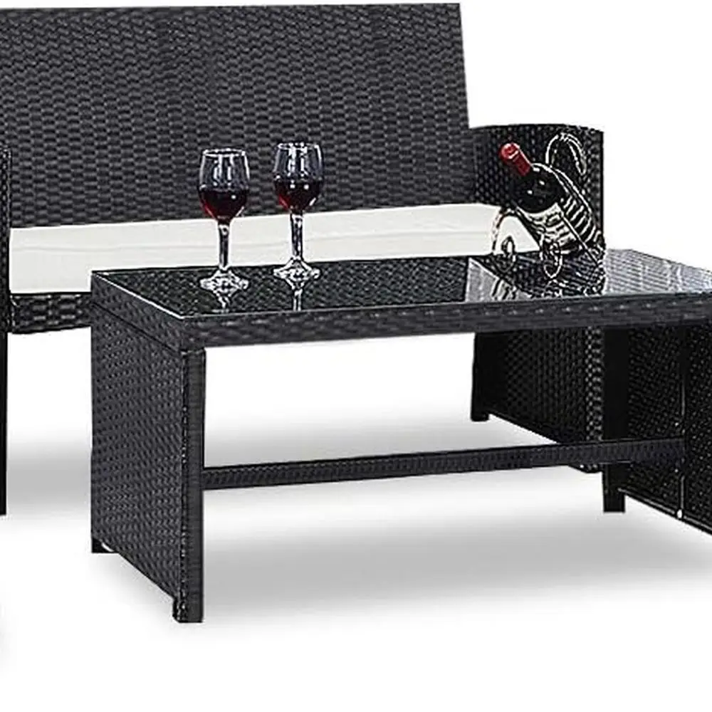 4-Piece Rattan Outd…