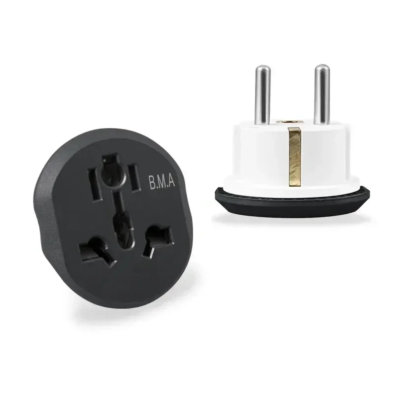 Konverter adaptor perjalanan Korea steker adaptor EU 16A 250V 2 soket bulat kualitas tinggi soket dinding Universal AU US UK CN ke EU KR