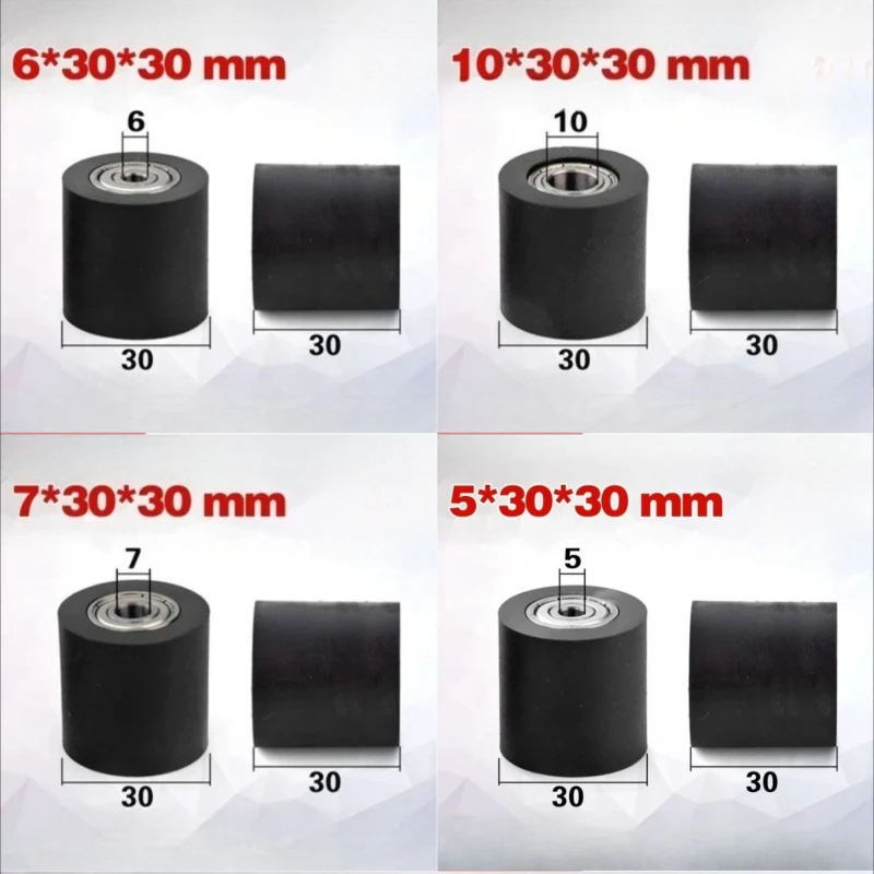 Multi-size PU Polyurethane Silent Pulley Plastic-covered Rubber Bearing Pulley
