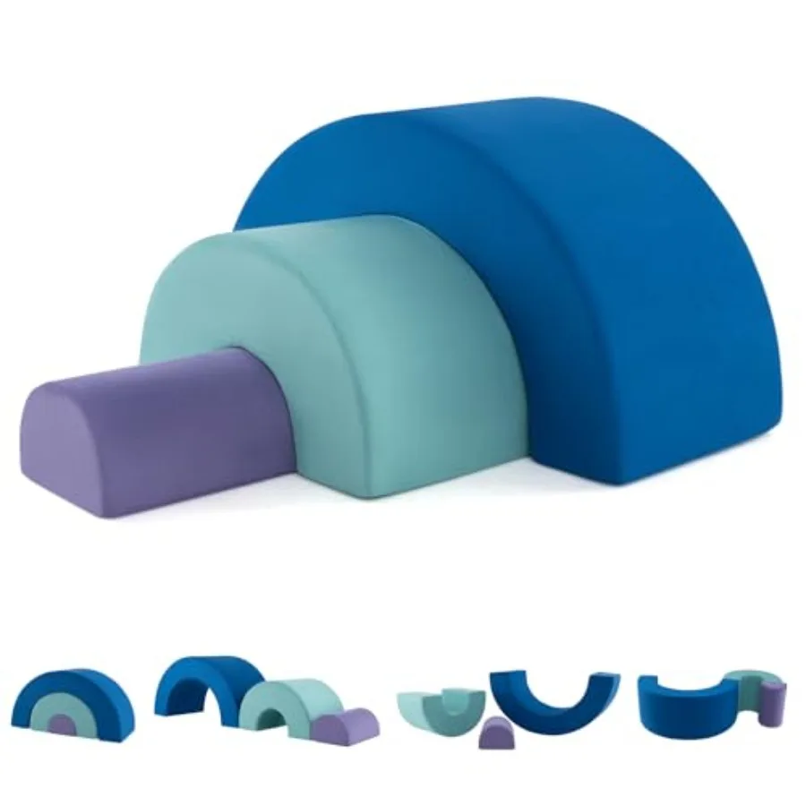 

Costzon Rainbow Toddler Climbing Toys Indoor 3 Pieces Soft Foam Blocks w/Skin-Friendly Suede Fabric Cover Elastic Sponge Fillin