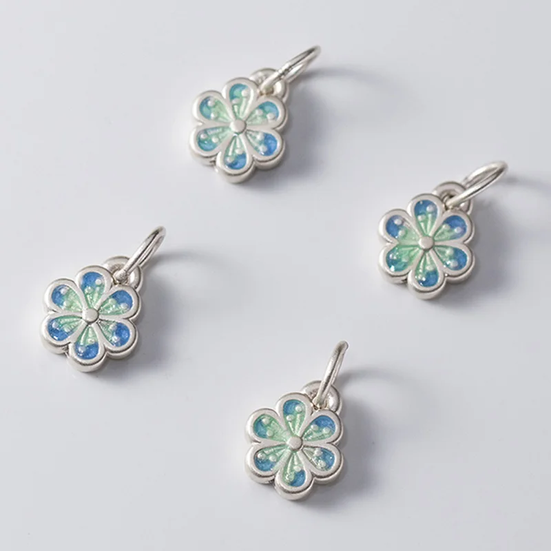 

1 шт., 999 чистого серебра, красивые цветы, ювелирные изделия, подвески, 11 мм, серьги ручной работы/ожерелье/браслеты S999, подвески, ювелирные изделия «сделай сам»