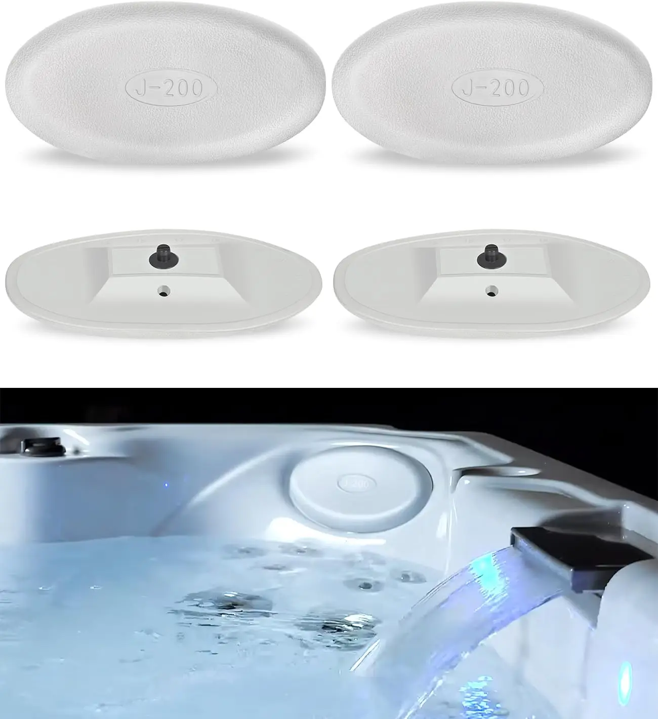 

4PCS Replacement Headrest Pillows for J-200 Series Spas, Compatible with Models J-230 to J-280, Excluding J-215 and J-225