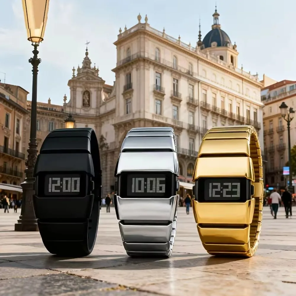 

Американские модные электронные часы с LED-дисплеем, силиконовый ремешок, водонепроницаемые мужские электронные часы, прямоугольный циферблат, спортивные часы