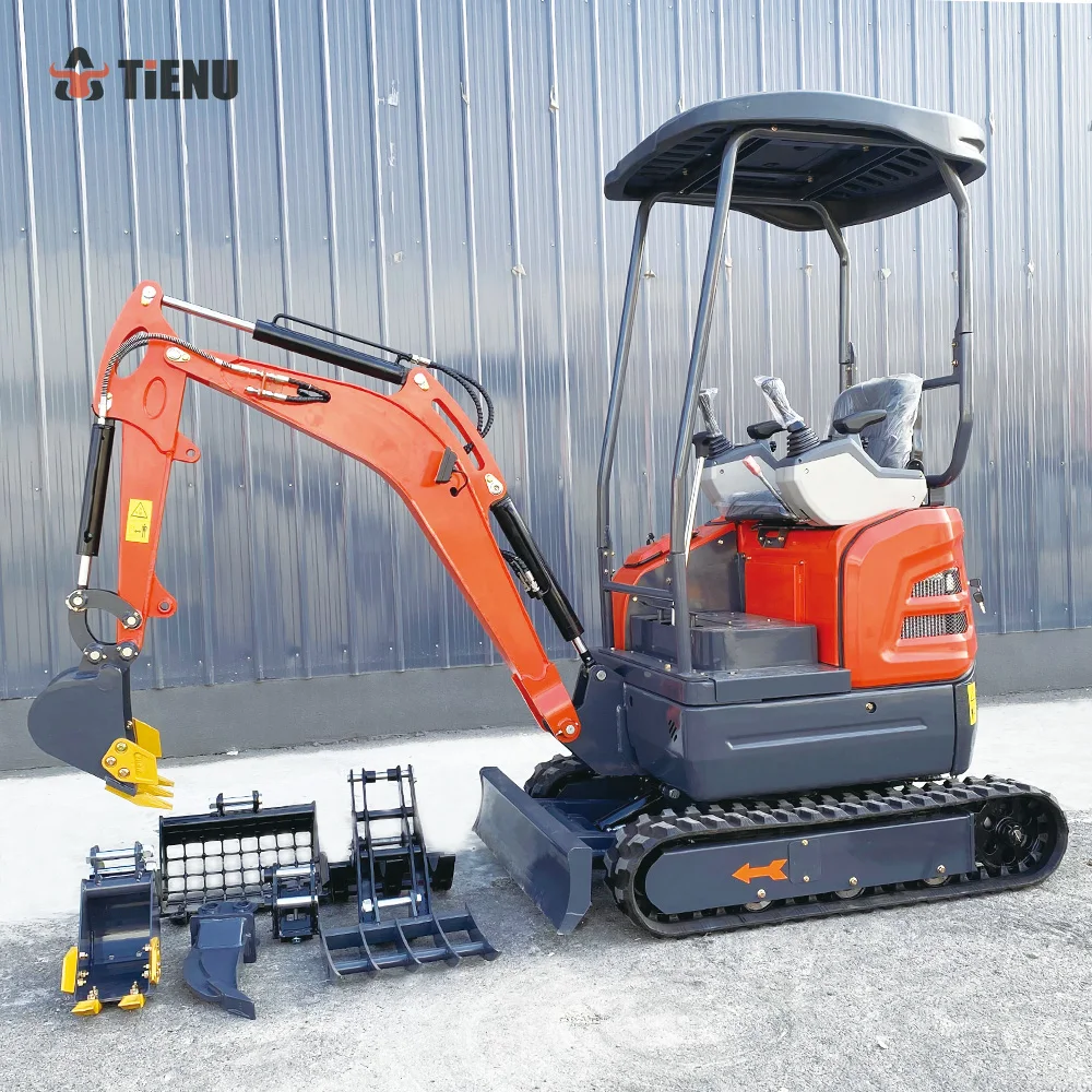 Free Customizable Sales Small Excavator Factory CE Approved Chinese Mini High Horsepower Engine 1.5 Ton Mini Tracks Excavator
