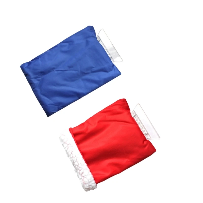 อเนกประสงค์กระจกหน้าต่างรถยนต์ Frost Removal Snow Shovel Scraper เครื่องมือจับสบายและป้องกัน Mittens