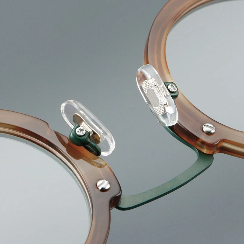 HONKAN Ultraleichter Acetat-Rahmen Metall-Brillengestell Retro Runde Lesebrille für Herren und Damen Hochwertiger Optischer Brillenrahmen – Detail 27