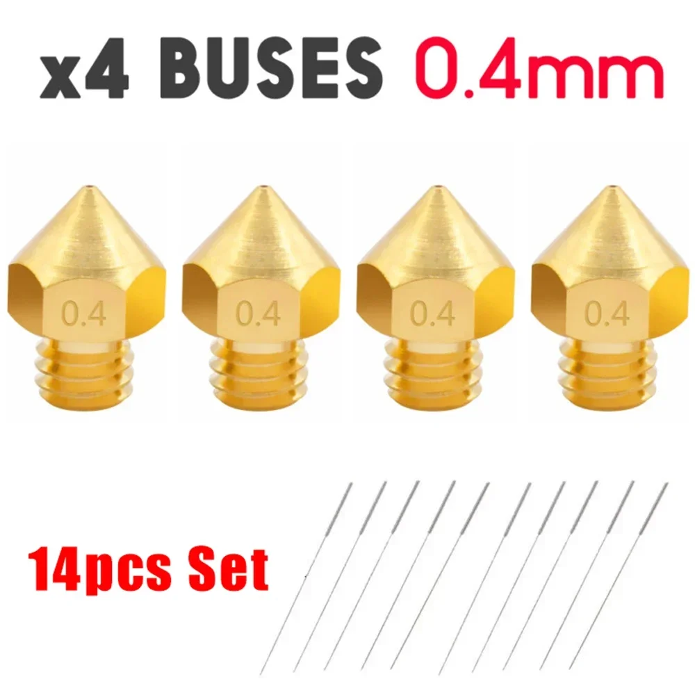 4pcs Buse 0.4mm Pour Creality Cr-10s Pro Pour Imprimante 3D + 10x Livres les grossiers numérotés à des atures ate Le Diamètre