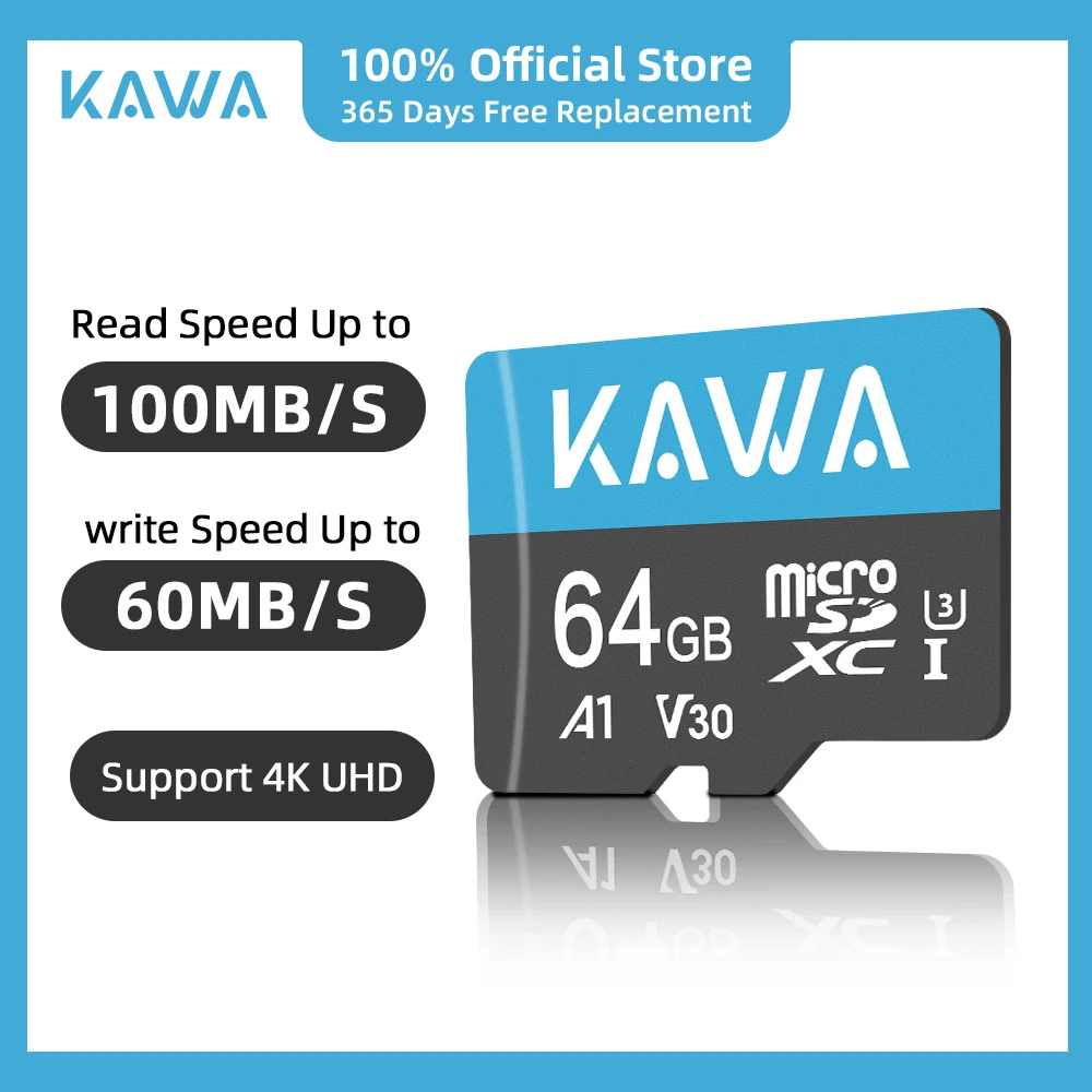 

KAWA 64GB Micro SD Card TF Card Memory Record not only for KAWA Dash Cam D5,D6,D8, Monitor S5,S6,S7,But Also Suitable For Others