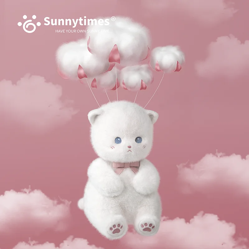 

23 см Sunnytimes Cat для детей, милая мягкая плюшевая кукла, объятия для сна, пушистая, успокаивающая, декор, настольный кулон, орнамент, подарок