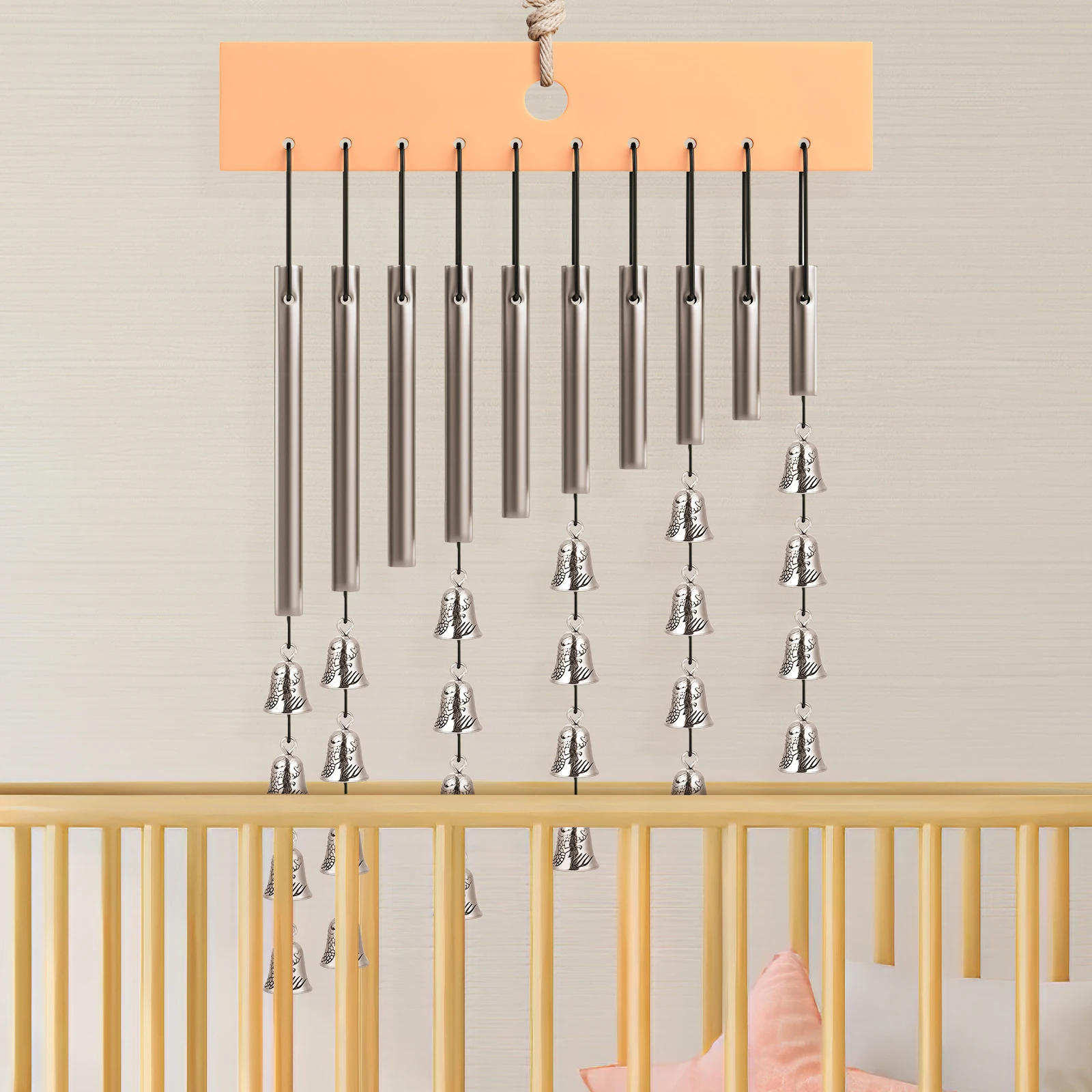 

20Pcs Mini Bells for Jewelry Making Small Silver Bells DIY Craft Charms Bracelet Necklace Accessories Festive Decorations