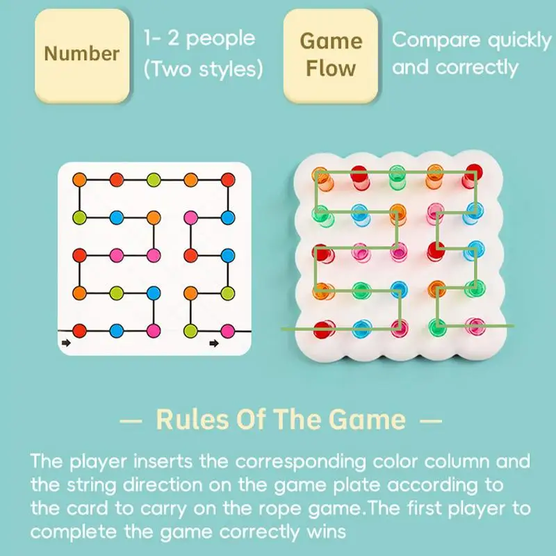 Stringing Toys Stacking Blocks Game Two-player Battle Blocks Game For Calming Mood Problem-Solving Learning Counting Sensory