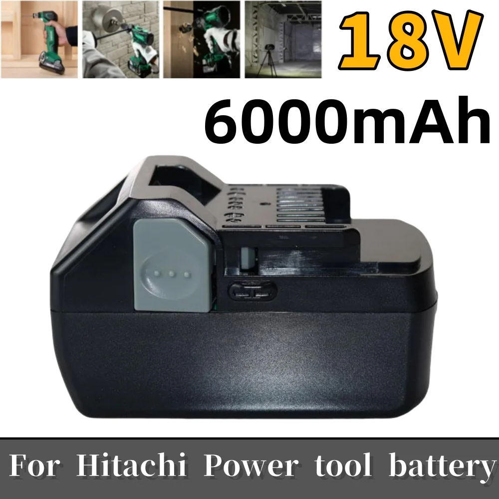 

Battery 18V 6.0Ah Rechargeable for Hitachi 18V Battery Replacement Batteries for Hitachi Power Tools BSL1840 DSL18DSAL BSL1815X