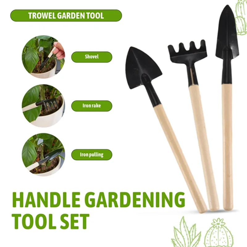3 Pieces Small Gardening Hand Shovel Garden Trowel Transplanter Comfortable Ergonomic Handle Gardening Tool