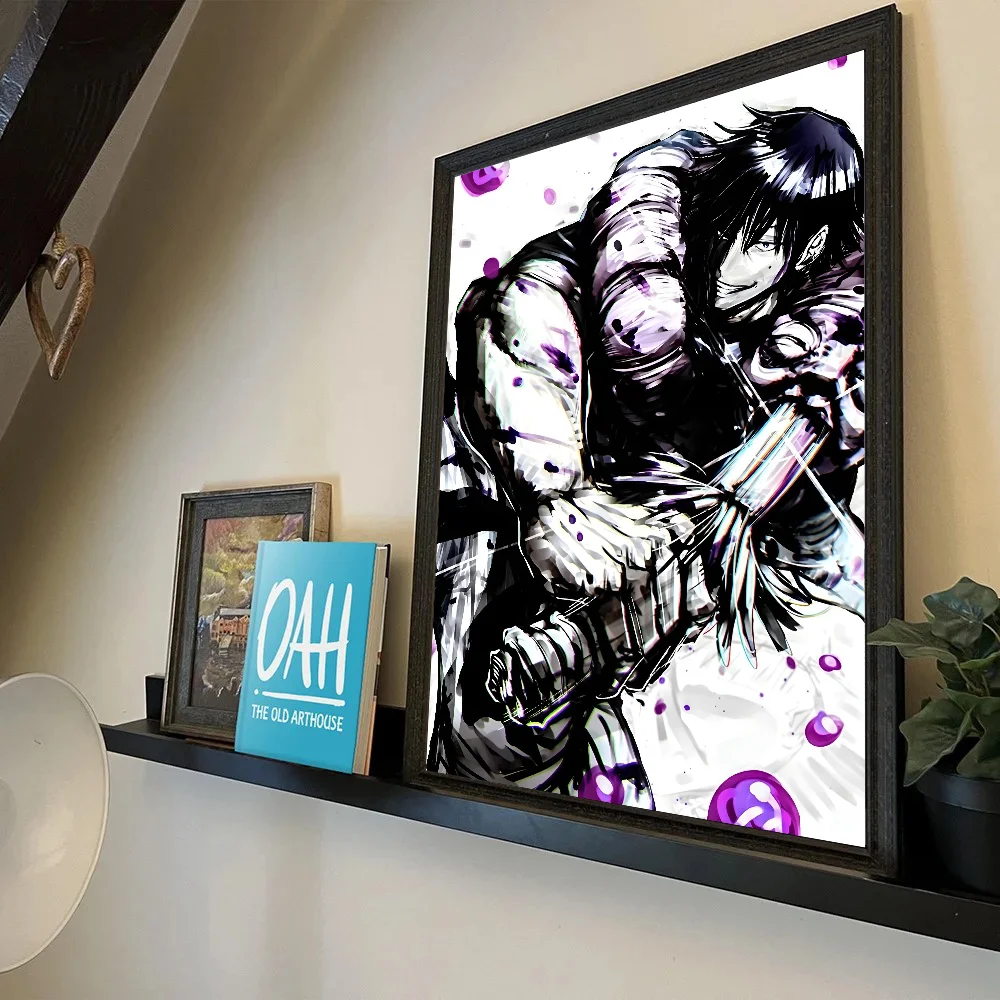 أنيمي Jujutsu Kaisen Toji Fushiguro المشارك ذاتية اللصق الفن ورق مقاوم للماء ملصق مقهى بار غرفة جدار ديكور