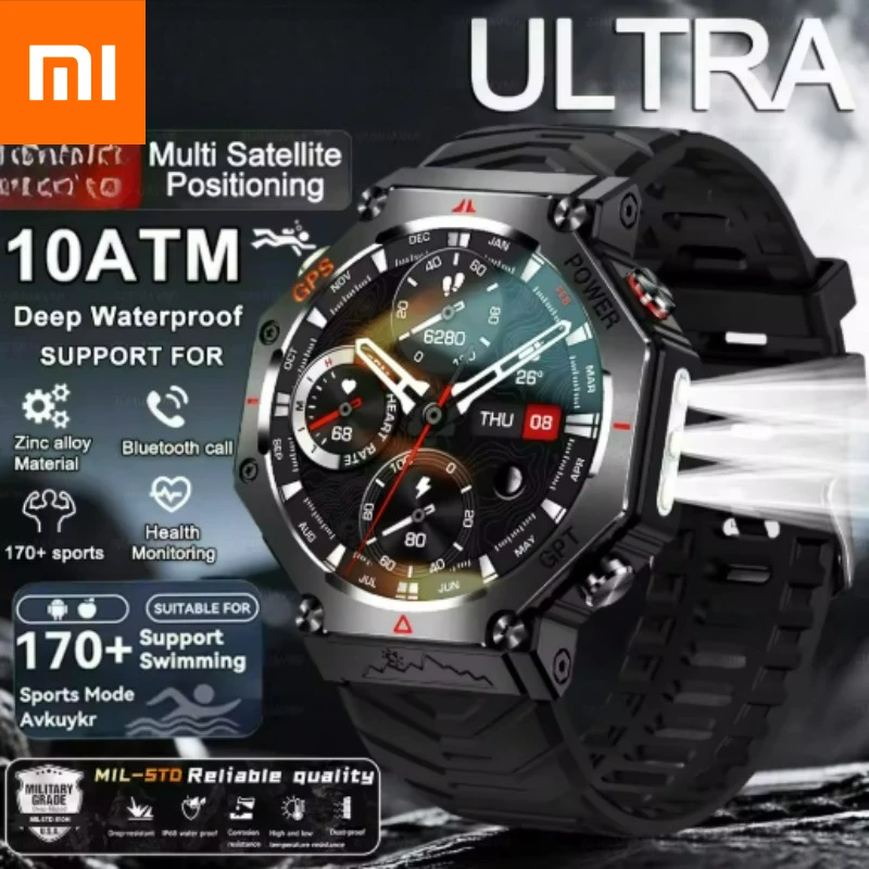 

Xiaomi T-Rex 3 Ultra Original 10ATM Waterproof GPS Smart Watches Men Rugged Compass Military 100+ Sports Mode Smart Bracelet