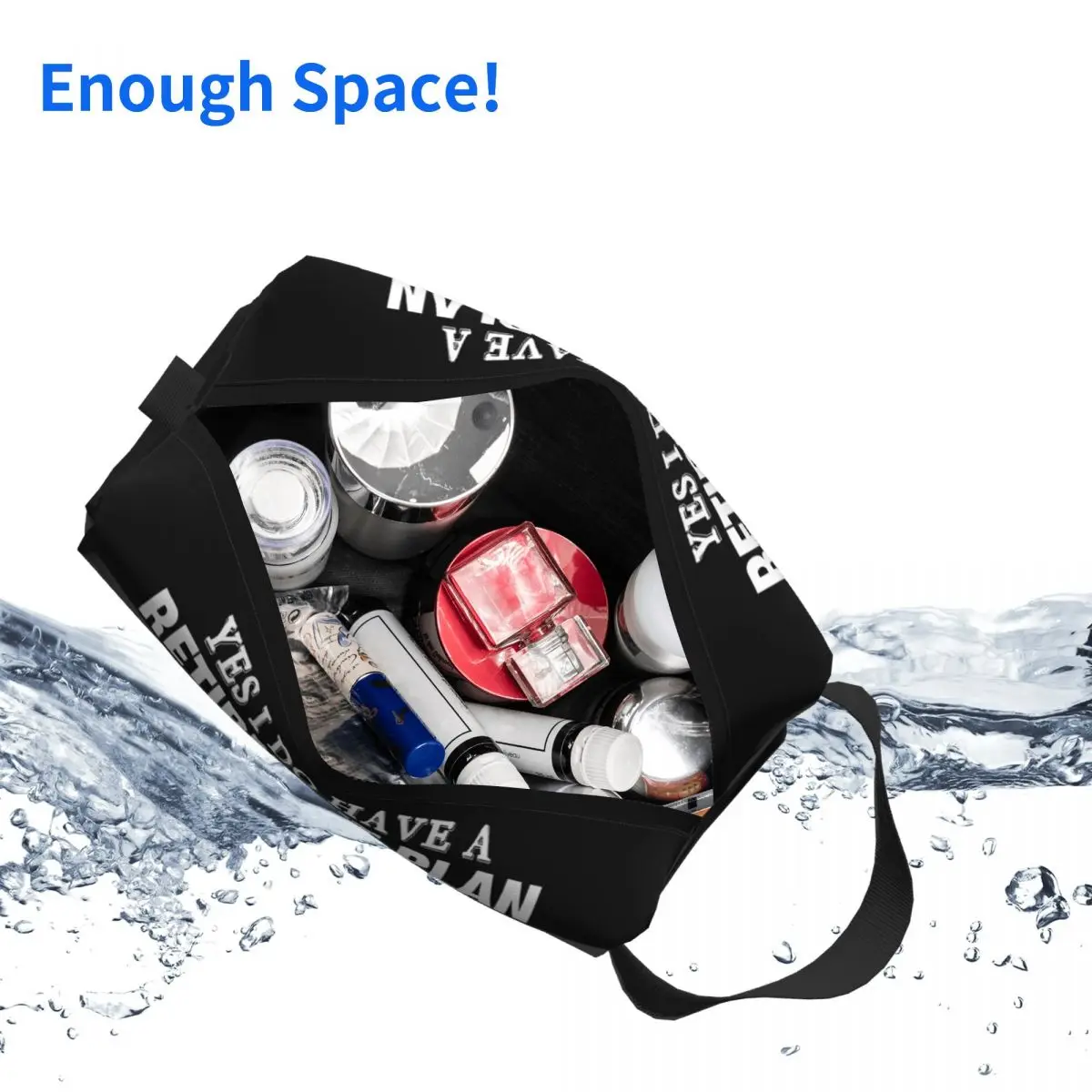 مخصص أنا خطط على الغوص حقيبة مستحضرات التجميل النساء Kawaii سعة كبيرة غواص إقتباس حقيبة مستحضرات تجميل تخزين مستحضرات التجميل حقائب الزينة