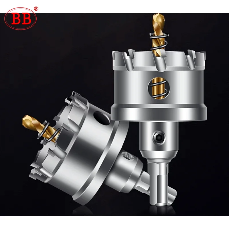 BB Hole Saw Drill Bit Carbide Alloy Edge Making Circular Hole Oppener Forester Bit TCT 15mm~100mm Stainless Steel Metal Wood