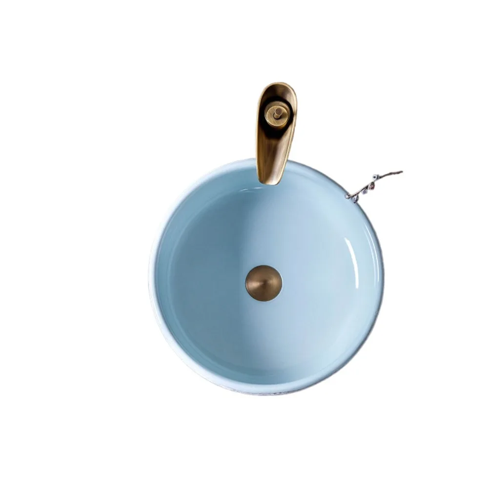 

Small size ceramic table basin, household bathroom face wash single basin