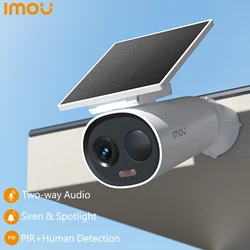 IMOU-Câmera de Segurança Solar Ao Ar Livre, Câmera Sem Fio WiFi, Áudio Em Dois Sentidos, Visão Noturna Colorida, Bateria, Cell 3C, Tudo em Um, 2K