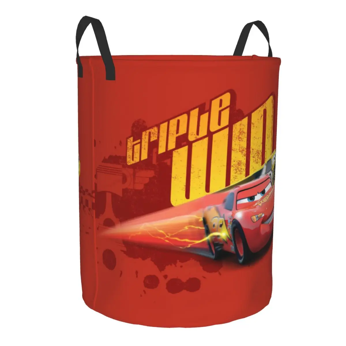 Custom Lightning McQueen Cars Laundry Basket Collapsible Cartoon Clothing Hamper Toys Organizer Storage Bins