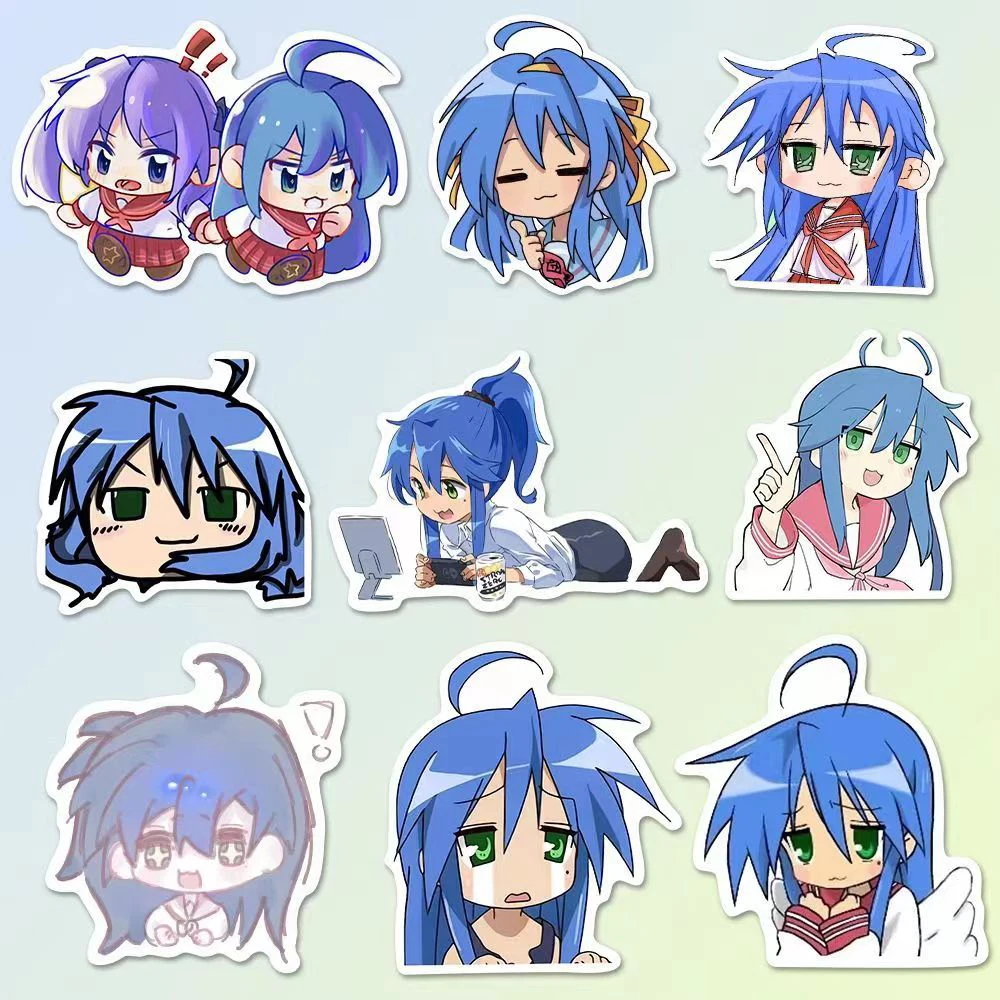 10/30/50pcs Izumi Konata Lucky Star Stickers Kawaii Girls Cartoon Sticker Laptop Notebook Suitcase Bike Decorative Decal Gift