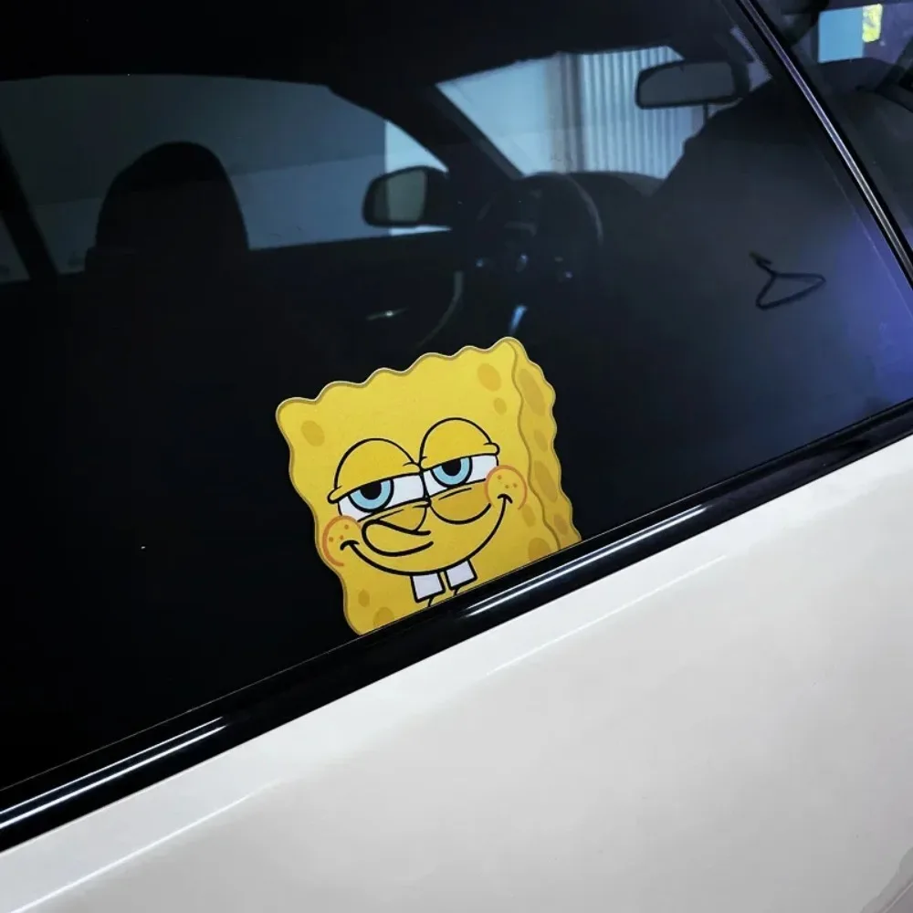 SpongeBob Waterproof Stickers Cute Car Scratch Cover Sticker Anime Funny Stickers Car Window Decoration Stickers Accessories - view 5