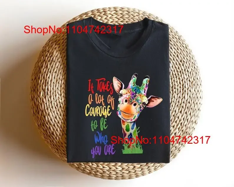 Il faut le cours d'être qui vous êtes girafe t-shirt droits égaux fierté LGB vintage lavé polyvalent homme streetwear élégant