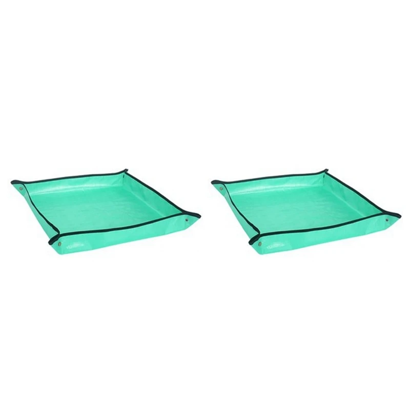 

2Pcs Planting Mat Mat Pad Waterproof Foldable Pot Mat Transplanting Pad