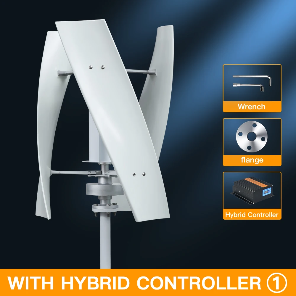 5000W 10000W Verticale Windturbine 12V/24V/48V Geluidsarme Gratis MPPT Controller Duty-Gratis Levering In Polen