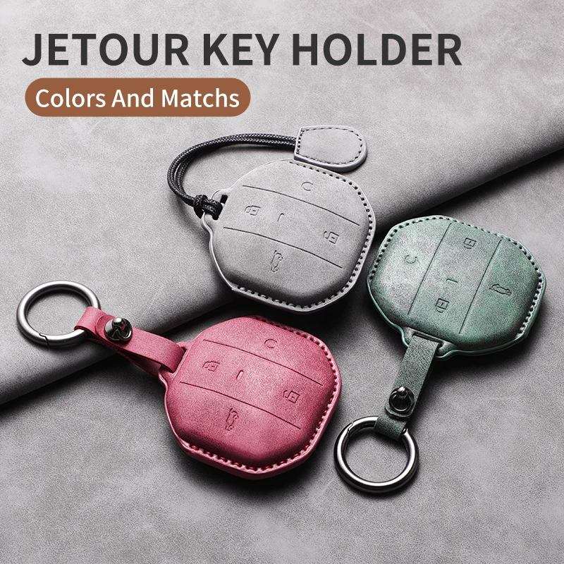 Car Key Fob Cover for 2026 Jetour Traveller, 2025 New Free 7 Plus, Shanhai T2, T1, X70 Plus Remote Key Protective Shell