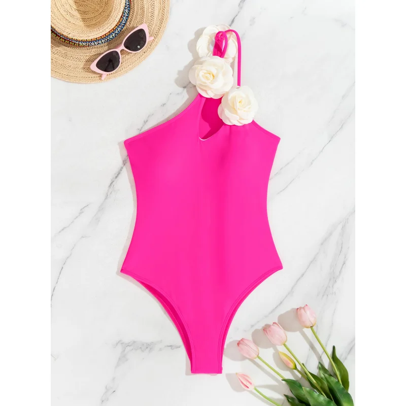 New Style Swimsuit Women Sexy One-piece Solid Color Super Hot Swimwear Bikini Trendy Swimwear Beach Vacation