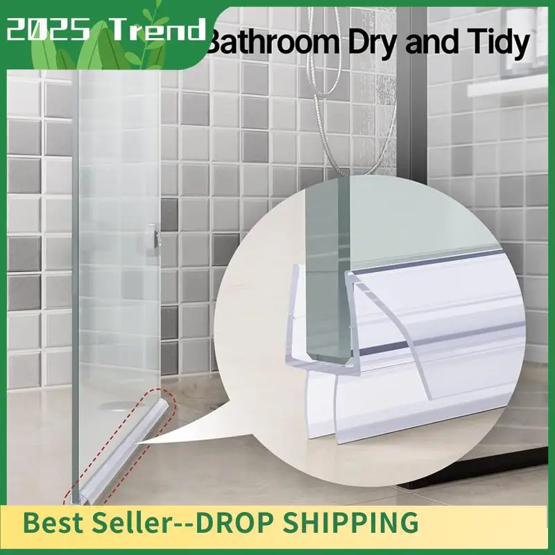 AD33 HOT Shower Door Bottom Seal 3 Section Sectional Shower Installation Kit Frameless Glass Shower Door Seal - For 3/8Inch Glas