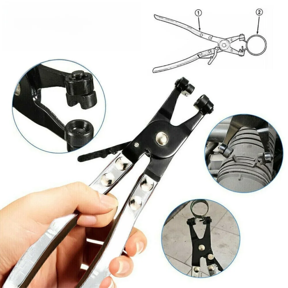 

Вращающийся автомобиль ​ Плоскогубцы для хомутов ​ ​ ​ ​ Антикоррозийные, простые в использовании автомобильные плоскогубцы для шлангов с ручной блокировкой ​ ​ Средство для снятия кольцевых зажимов ​ ​