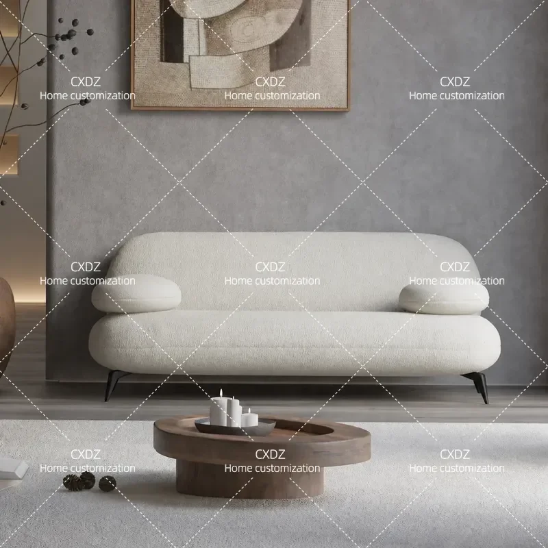 Cheney velvet fabric sofa small apartment living room hotel homestay study bedroom bench hotel double