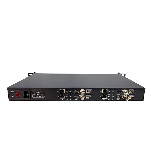 DR104 H.264 H.265 Full 1080p Hd Decoder 4 Channels HDMI BNC AV Decoder Support MPEG1 MPEG2 MPEG4