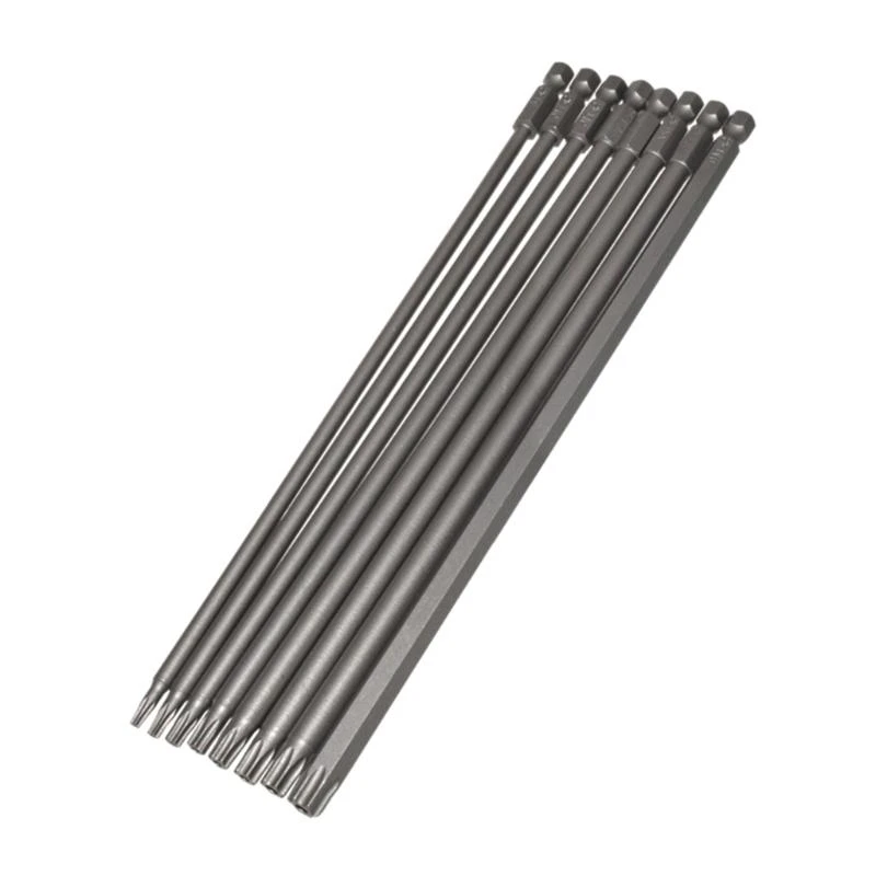 Screwdriver Bits Set 7.9inch 200mm Torx Screwdriver Bits Star Screw Driver Drill Bit Torx Head Power Bits 8PCS high quality