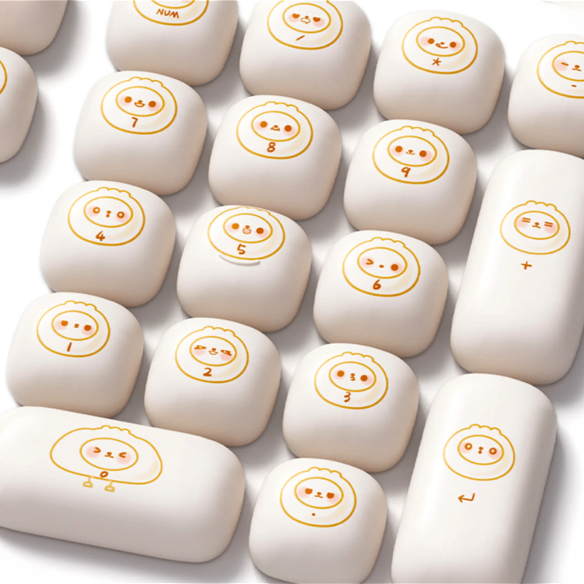 

Xiao Long Bao MOG Keycap PBT 144 Keys Round Cute Personalized for 60/64/84/98/108 Gaming Mechanical Keyboard MX Switch