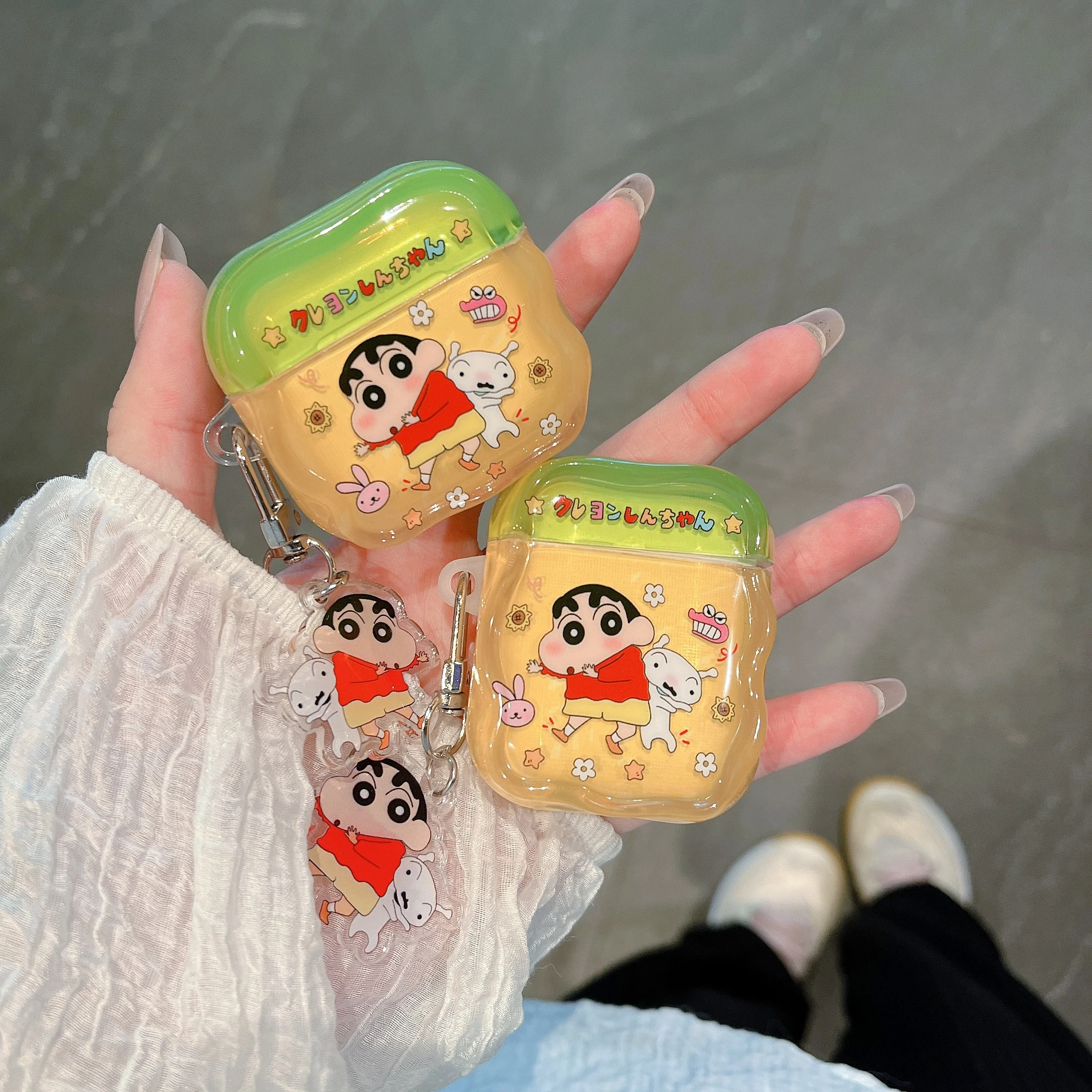 

Lightweight Anti-Drop Bluetooth Headphones Case Cute For Crayon Shin-Chan Nohara Shiro Cartoon Funny For AirPods4,1 2,3,Pro,Pro2