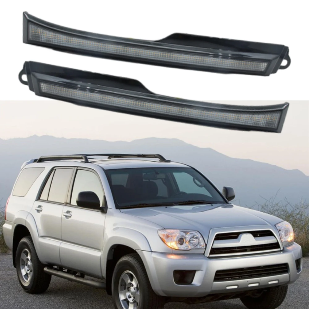 2pcs Car LED Daytime Running Light For Toyota 4 Runner 4Runner 2006 2007 2008 2009 DRL Fog Lamp with turn signal