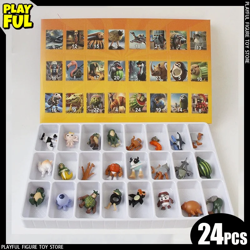 

Новинка на складе, итальянский Brainro Steal A Brainrot, аниме-фигурка, Адвент-календарь, Рождественский календарь обратного отсчета, 24 шт., фигурки, игрушки