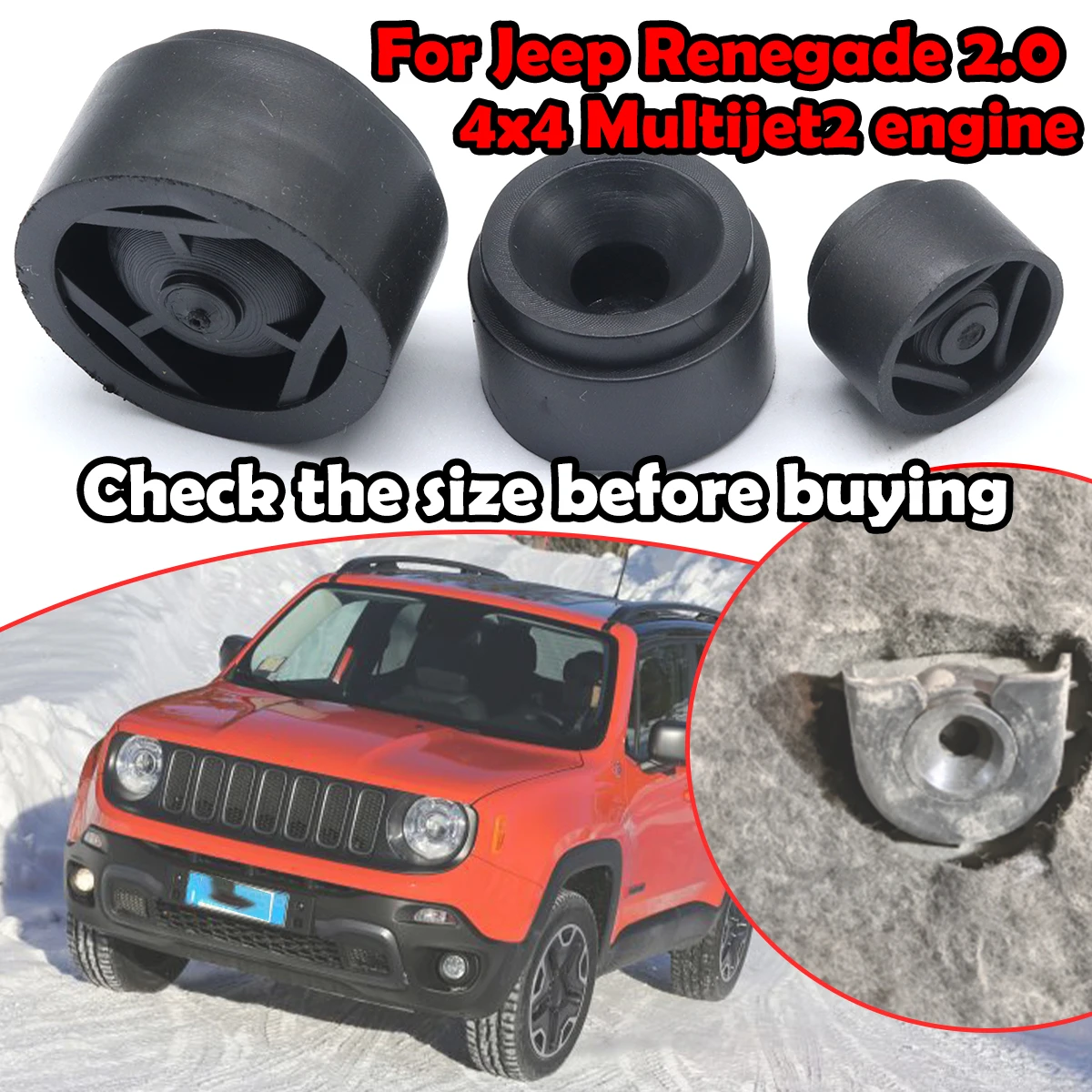 

Car Engine Cover Rubber Mounting Clip Push-on Connector Grommet Bushing Absorber For Jeep Renegade 2.0 4x4 Multijet2 engine