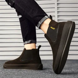 Men's shoes 2023 spring and autumn Chelsea boots men's boots men's high-top suede shoes men's tide leisure shoes