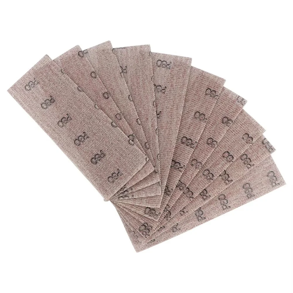 Papel de lija Rectangular, 10 Uds., accesorios, papel de lija al vacío, disco de lijado, papel abrasivo para herramientas de lijadora de 70x198mm