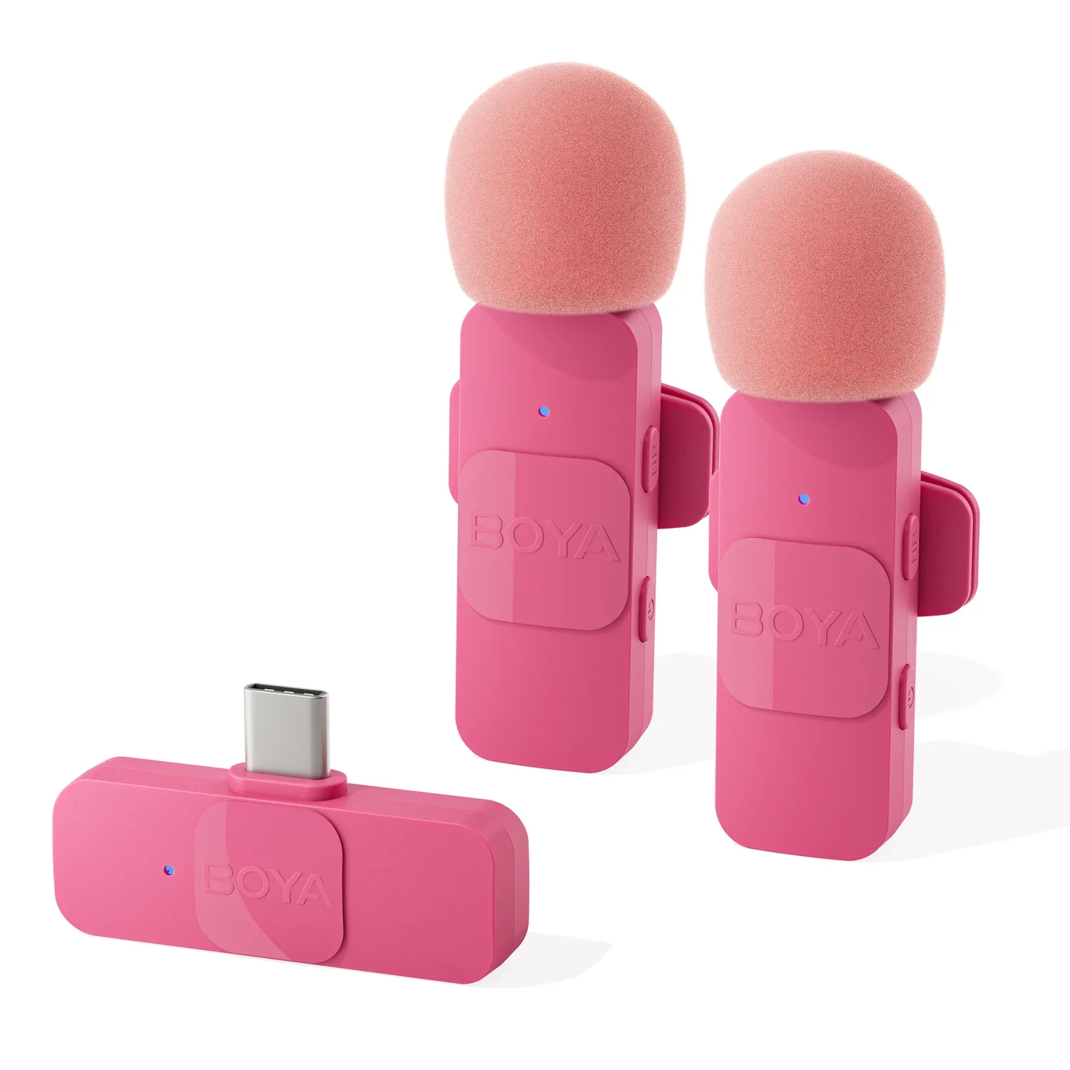 BOYA BY-V Wireless Lavalier Microphone for iPhone 15/16 Series Samsung TECNO REDMI Type-c Devices Video Recording Streaming Vlog