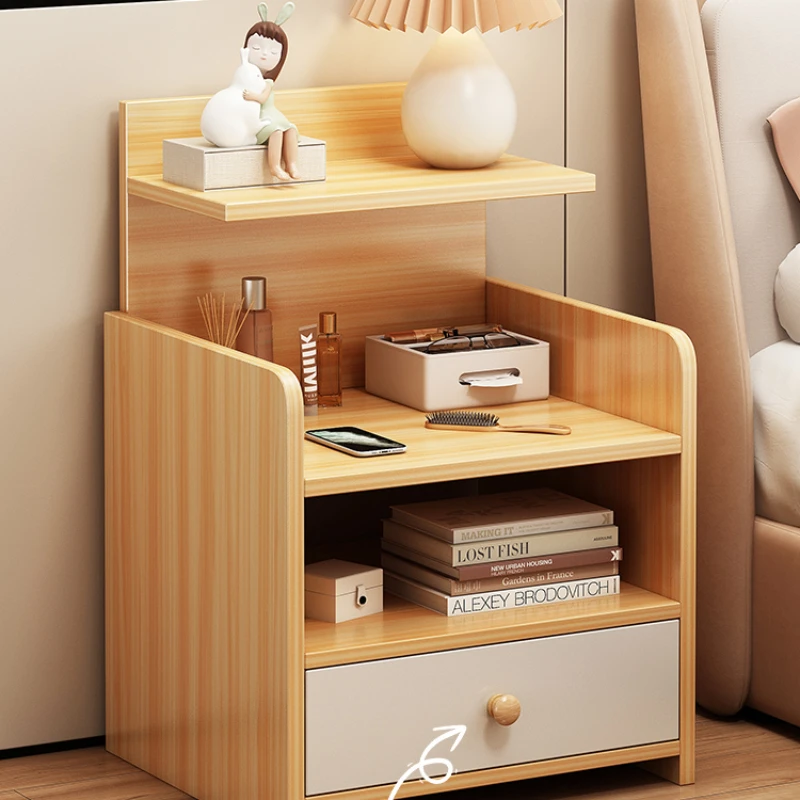 Bedside table, minimalist, modern bedroom, household bedside storage cabinet