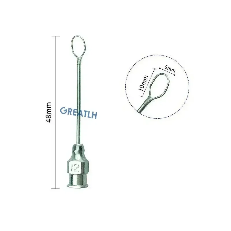 GREATLH Stainless Steel Lens Loop Infusion Cannula Irrigating Vectis Ophthalmic Surgery Instrument