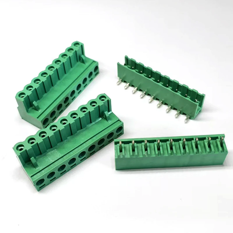 1/5/10PCS 5.08mm 2EDG 2-9Pin PCB Screw Terminal Block Wire Connector 5.08mm Pitch 300V10A Straight Pin/bent needle Plug-in
