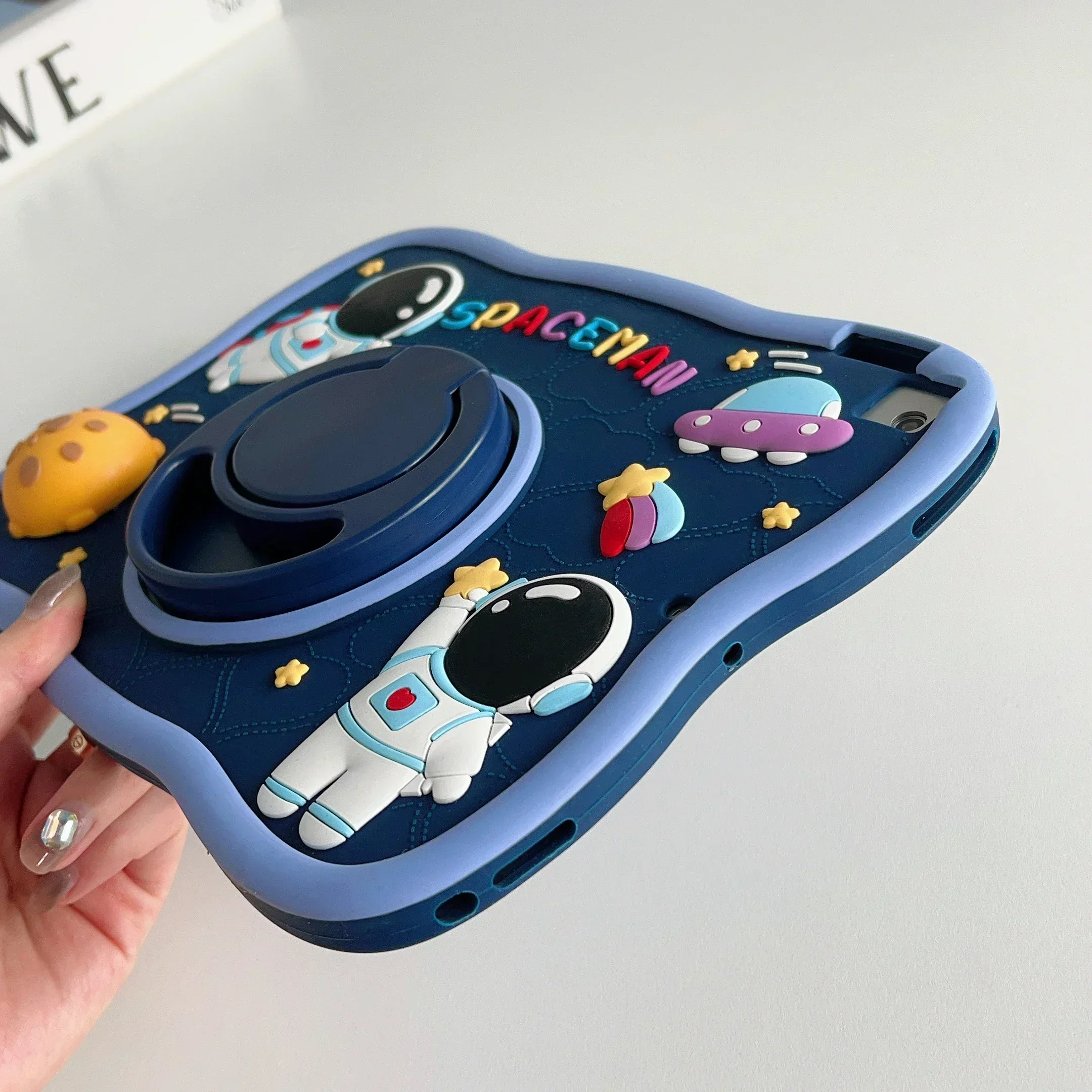 Juste de tablette mignonne avec support rotatif pour enfants, étui pour iPad 10e génération, iPad 9e, 8e, 7e, 10.2, Air 5, 4, 10.9, Mini 6, 5, 4, 3, 2, 1, 9.7